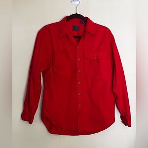 Liz Claiborne Sport Cotton Button Down Red size M